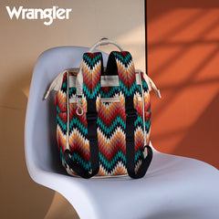 WG2211-9110  Wrangler Aztec Printed Callie Backpack - Tan