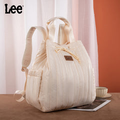 LEE49-002  LEE Quilted Puffer Drawstring Backpack