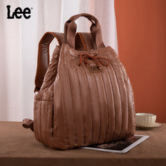 LEE49-002  LEE Quilted Puffer Drawstring Backpack