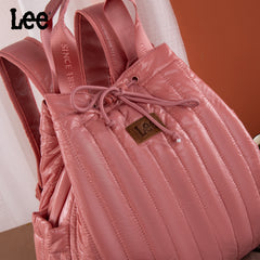 LEE49-002  LEE Quilted Puffer Drawstring Backpack