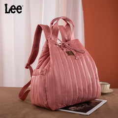 LEE49-002  LEE Quilted Puffer Drawstring Backpack