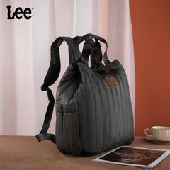 LEE49-002  LEE Quilted Puffer Drawstring Backpack