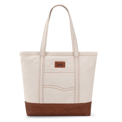 LEE29-229    LEE Large Denim Patchwork Canvas Tote Bag