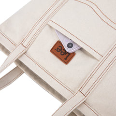 LEE29-229    LEE Large Denim Patchwork Canvas Tote Bag