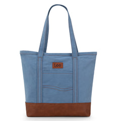 LEE29-229    LEE Large Denim Patchwork Canvas Tote Bag