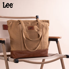 LEE29-229    LEE Large Denim Patchwork Canvas Tote Bag