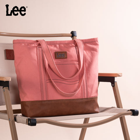 LEE29-229    LEE Large Denim Patchwork Canvas Tote Bag