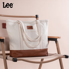 LEE29-229    LEE Large Denim Patchwork Canvas Tote Bag