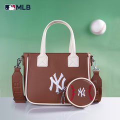 MLB-NY103  MLB  New York Yankees Team Tote/Crossbody with Baseball Coin Pouch