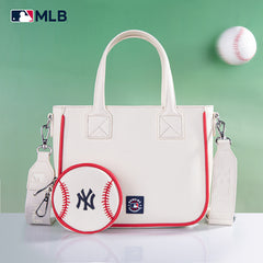 MLB-NY103  MLB  New York Yankees Team Tote/Crossbody with Baseball Coin Pouch