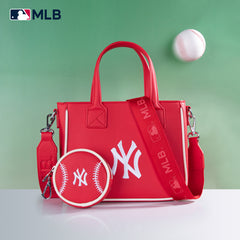 MLB-NY103  MLB  New York Yankees Team Tote/Crossbody with Baseball Coin Pouch