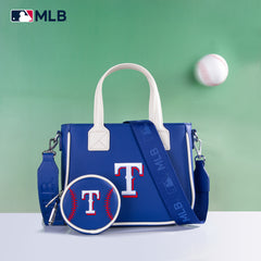 MLB-TX103  MLB Texas Rangers Team Tote/Crossbody with Baseball Coin Pouch