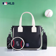 MLB-SX103 MLB Chicago White Sox Team Tote/Crossbody with Baseball Coin Pouch