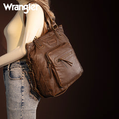 WG165-1110 Wrangler Slouchy Tote/Crossbody - Brown