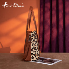 MW1318G-8318  Montana West Tooled Collection Concealed Carry Tote/Crossbody - Leopard