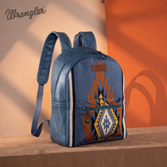 WG174-9115   Wrangler Southwestern  Knitted Backpack - Jean