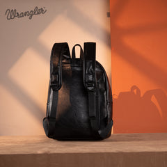 WG174-9115   Wrangler Southwestern Knitted Backpack - Black