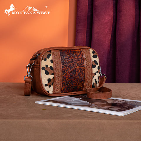 MW1318-8365 Montana West Tooled Collection Crossbody - Leopard