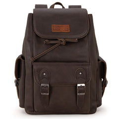 WG143-9110  Wrangler 100%  Genuine Leather Backpack - Coffee