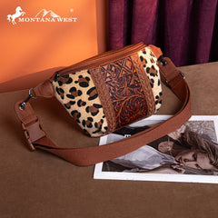 MW1318-194 Montana West Tooled Collection Fanny Pack - Leopard