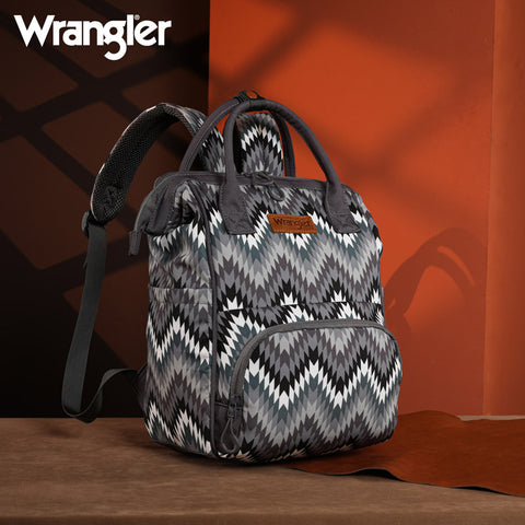 WG2211-9110  Wrangler Aztec Printed Callie Backpack - Black