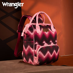 WG2211-9110  Wrangler Aztec Printed Callie Backpack - Dark Pink