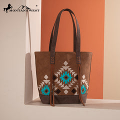 MW1312G-8317  Montana West Embroidered Collection Tote