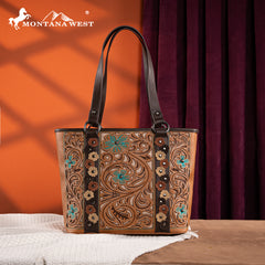 MW1313G-8317 Montana West Embroidered Concealed Carry Tote