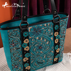 MW1313G-8317 Montana West Embroidered Concealed Carry Tote