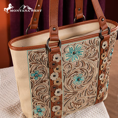 MW1313G-8317 Montana West Embroidered Concealed Carry Tote