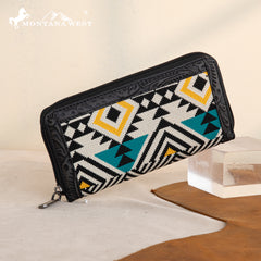 MW1292-W022  Montana West Tapestry Aztec Collection Wallet