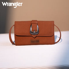 WG168-W012   Wrangler Buckle Wallet/Shoulder Bag/Crossbody -Brown