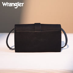 WG168-W012  Wrangler Buckle Wallet /Shoulder Bag/Crossbody- Black