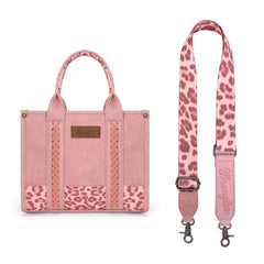 WG102-8120S  Wrangler Leopard  Print Concealed Carry Tote/Crossbody - Pink