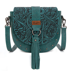 WG160-60113   Wrangler Western Tooled Saddle Bag Crossbody