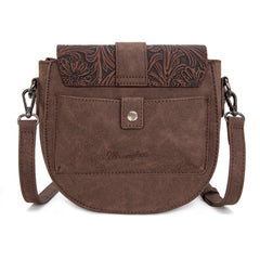 WG160-60113   Wrangler Western Tooled Saddle Bag Crossbody