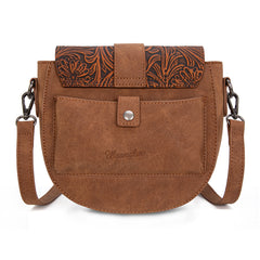 WG160-60113   Wrangler Western Tooled Saddle Bag Crossbody