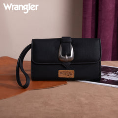 WG168-W012  Wrangler Buckle Wallet /Shoulder Bag/Crossbody- Black