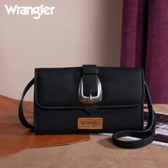 WG168-W012  Wrangler Buckle Wallet /Shoulder Bag/Crossbody- Black