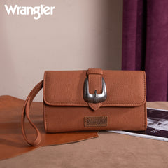 WG168-W012   Wrangler Buckle Wallet/Shoulder Bag/Crossbody -Brown