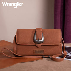 WG168-W012   Wrangler Buckle Wallet/Shoulder Bag/Crossbody -Brown