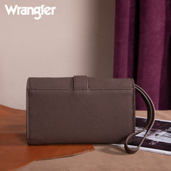 WG168-W012  Wrangler Buckle Wallet /Shoulder Bag/Crossbody- Coffee