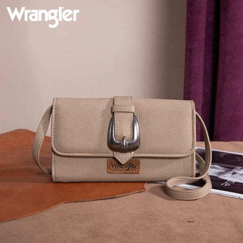 WG168-W012  Wrangler Buckle Wallet /Shoulder Bag/Crossbody- Tan