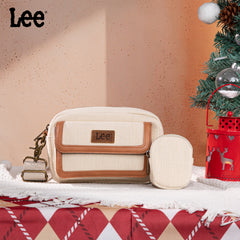 LEE58-005  LEE Denim Canvas Shoulder/Crossbody Bag with Detachable Mini Pouch