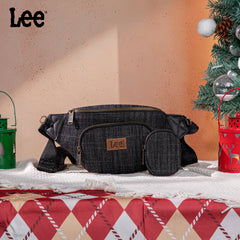 LEE58-004  LEE Denim Canvas Belt Bag With Mini Pouch