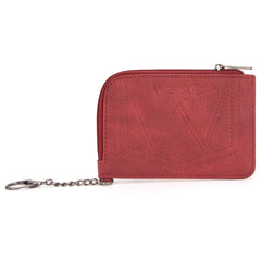 WG102-W005 Wrangler  Wrangler Croc Print  Mini Zip Card Case - Burgundy