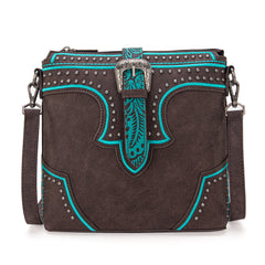 MW1282-8360  Montana West Buckle Collection Crossbody Bag