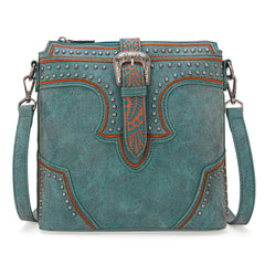 MW1282-8360  Montana West Buckle Collection Crossbody Bag