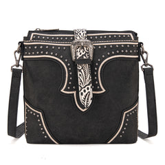 MW1282-8360  Montana West Buckle Collection Crossbody Bag