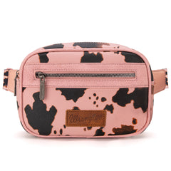 WG133-194  Wrangler Cow  Print Belt-Bag  - Pink